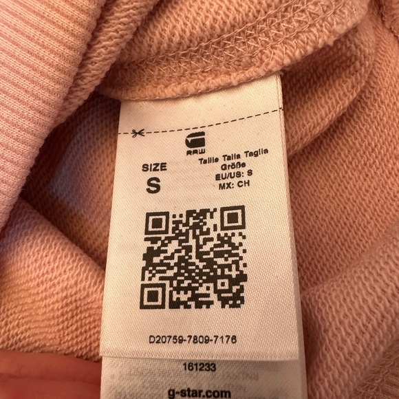 G-Star RAW Logo Sweatshirt | Blush Pink | Size S - Picture 6 of 14